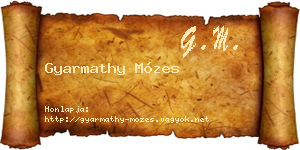 Gyarmathy Mózes névjegykártya